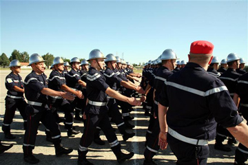 Casque Adrian modèle 26 pompiers. Casque Adrian modèle 26 pompiers.