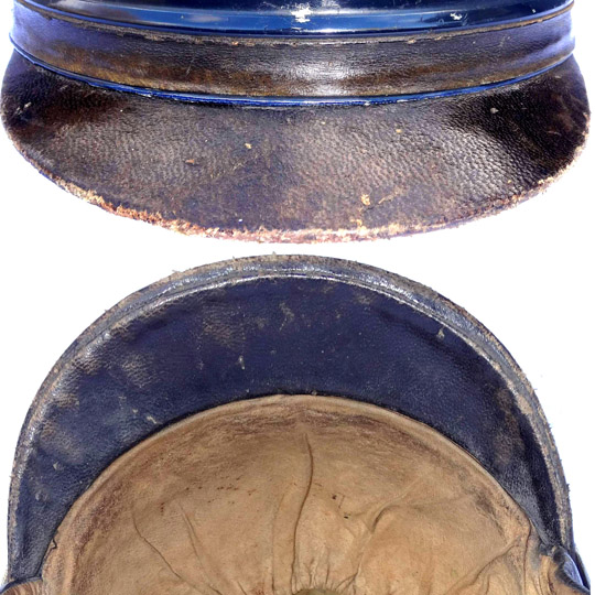 Visière, dessus et dessous. Visière, dessus et dessous.