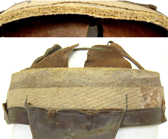 Vue de la structure du caoutchouc et du bandeau en toile.