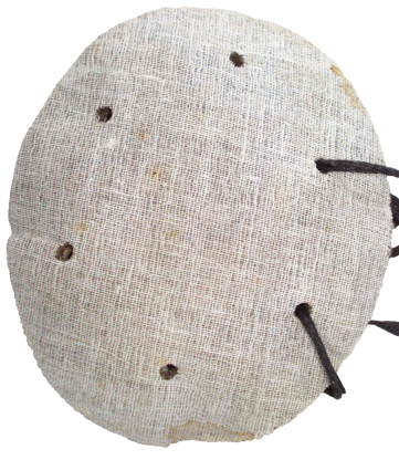 Tampon amortisseur motocycliste (envers).