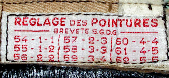 Abaque de réglage. Abaque de réglage.