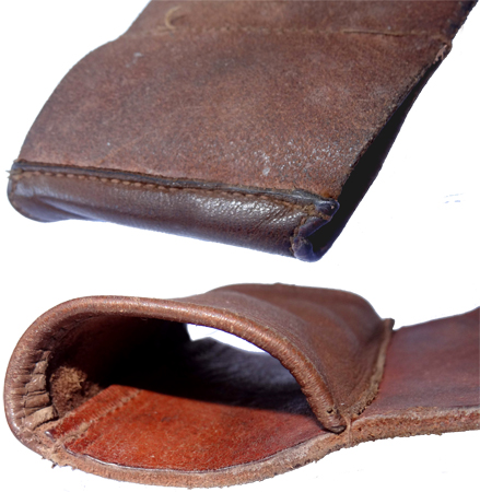 Détails des coutures du passant. Détails des coutures du passant.