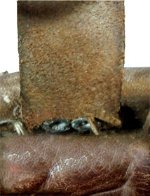 Vue intérieure des rivets. Vue intérieure des rivets.