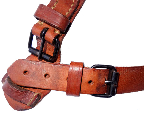 Jugulaire et sangle arrière bouclées. Jugulaire et sangle arrière bouclées.