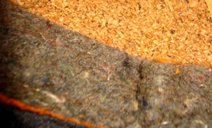 Bande d'ajustement de la taille en feutre.