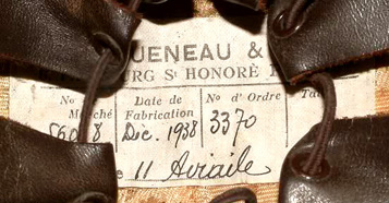 Etiquette du Casque Airaile type 11, fabrication Guéneau.