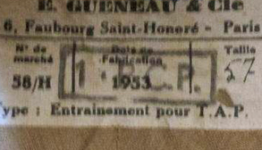 Tampon d'appartenance 1er RCP.