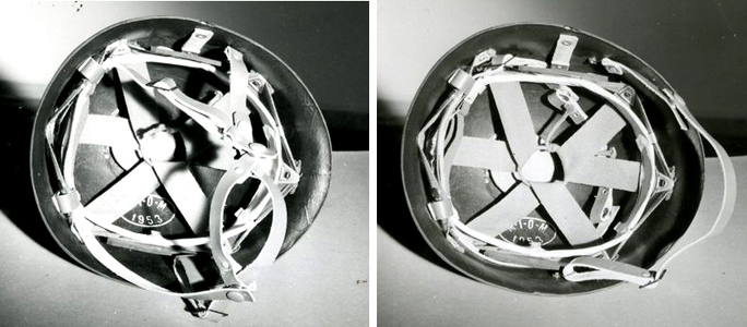 La mentonnière et sa sangle post-crânienne. La mentonnière et sa sangle post-crânienne.