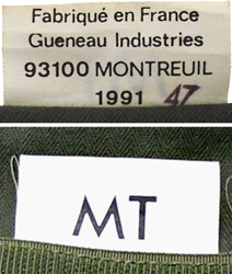 Fabrication Gueneau, moyenne taille, 1991.