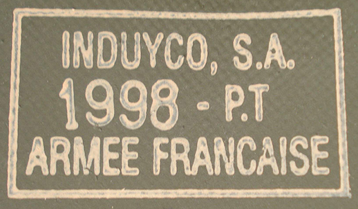 Marquage du fabricant INDUYCO de 1998, PT. Marquage du fabricant INDUYCO de 1998, PT.