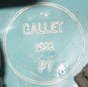 Marquage du fabricant Gallet de 1992, PT. Marquage du fabricant Gallet de 1992, PT.