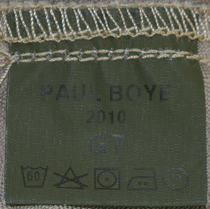 Étiquette du fabricant.