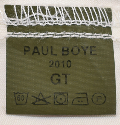 Étiquette du fabricant.