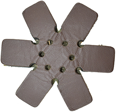 Fond de coiffe en étoile, envers/revers.