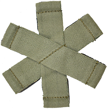 Fond de coiffe en étoile, envers/revers.