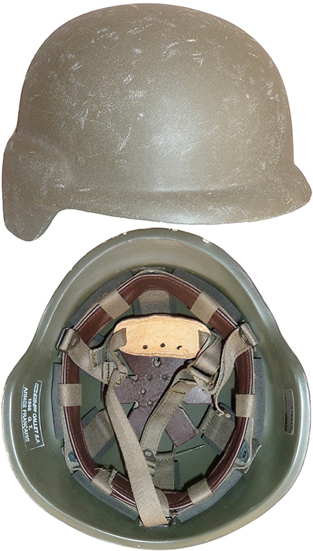 Casque composite TTA, 2ème génération, fabriqué par CGF Gallet en 1998.