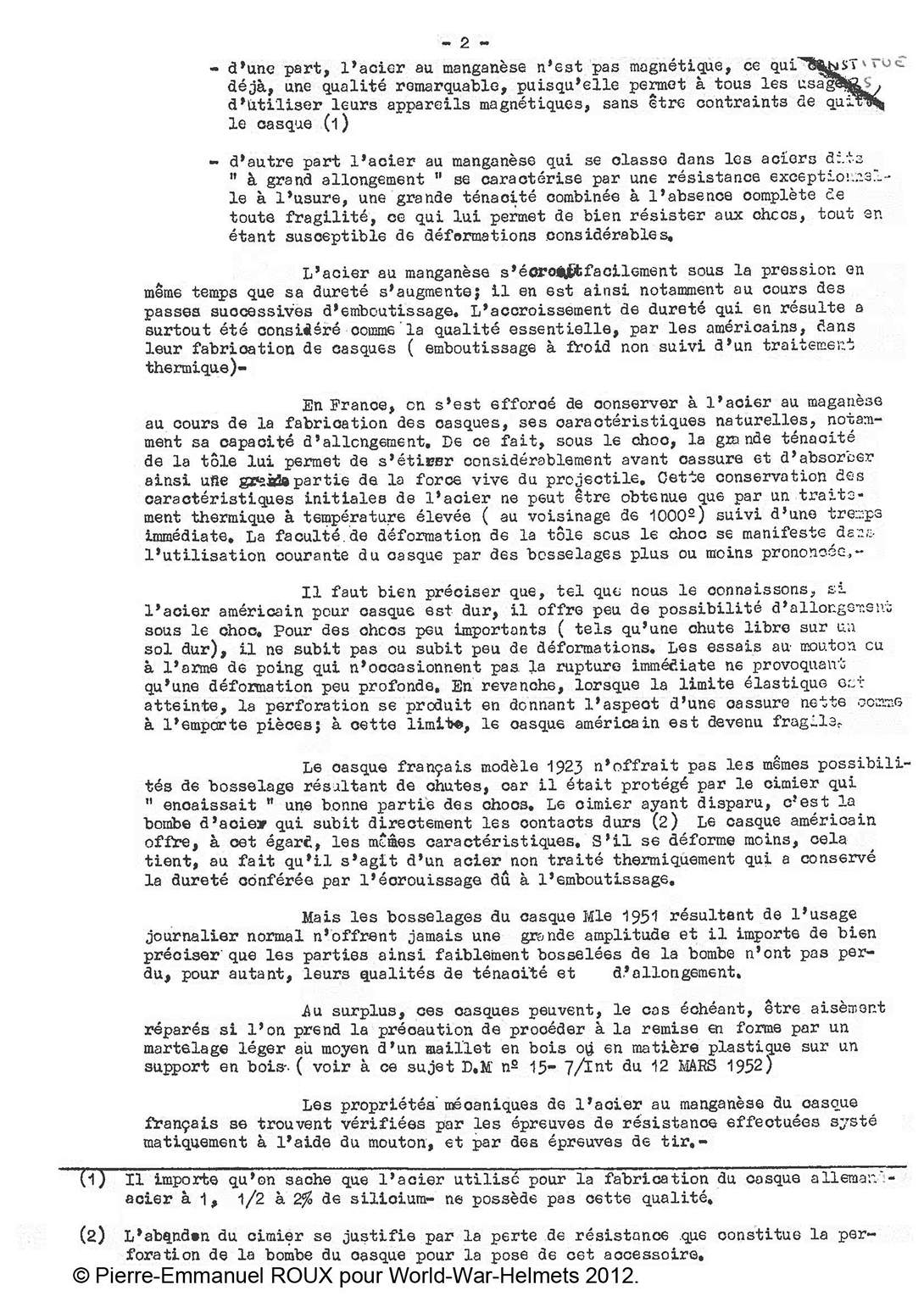 Nomenclature et caractéristiques techniques.