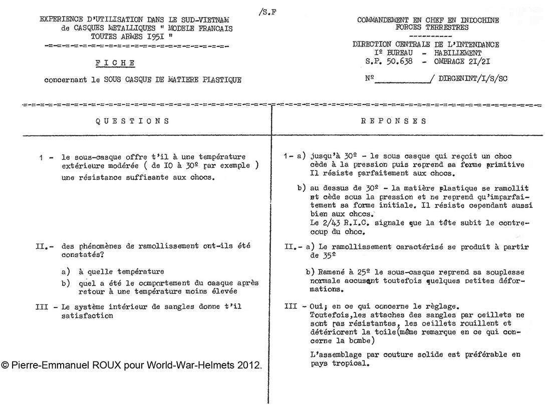 Nomenclature et caractéristiques techniques.