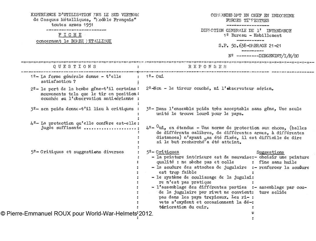 Nomenclature et caractéristiques techniques.