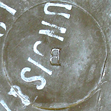 Lettre gravée cerclée, B.