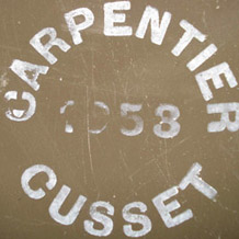 Marquage Carpentier avant 1959.