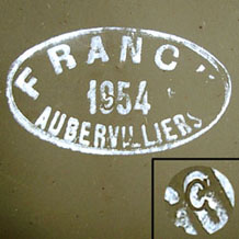 Lettre C estampée, Franck 1954.