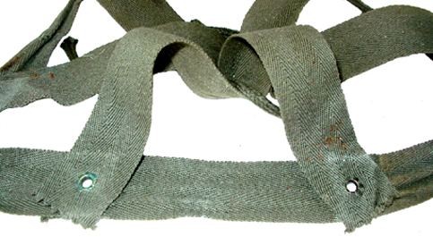 Support de coiffe en sergé coton, vert armée.