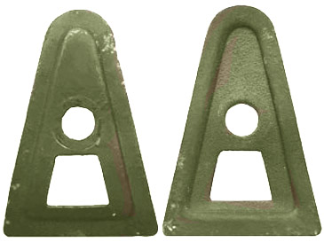 Plaques de maintien : vert armée (recto-verso),Contrelaques vert armée (recto-verso).