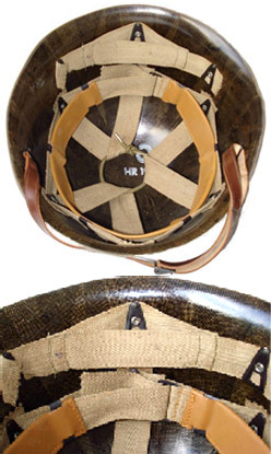 Sous-casque de type2 kaki (cuir fauve).