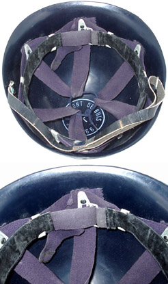 Sous-casque de type3bleu marine.