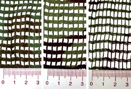 Évolution du filet individuel Mle 50, années 1950/60, 1970, 1990.