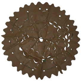 Festonnage accentué, face marron.