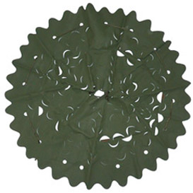 Festonnage accentué, face verte.