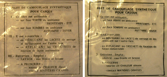 Détail des modes d'emploi.