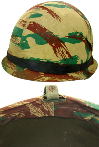 Couvre-casque en toile de tente sans lacet de serrage.