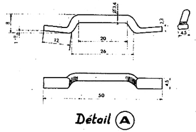 Croquis coté des pontets. Croquis coté des pontets.