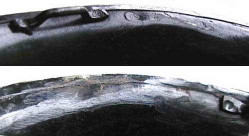 Traces de meulage des anciens pontets. Traces de meulage des anciens pontets.