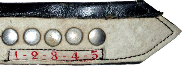 Numérotage des boutons-pressions.