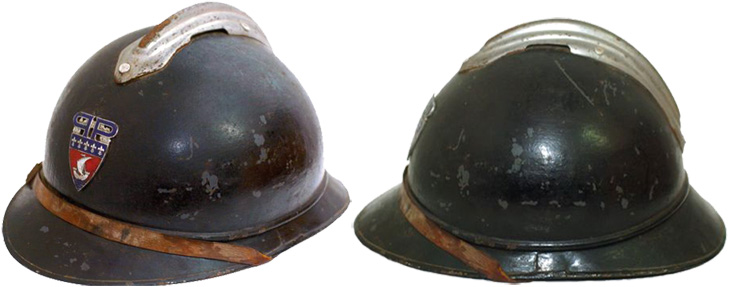 Adrian modèle 15  des Compagnies de réserve de la Préfecture de Police .