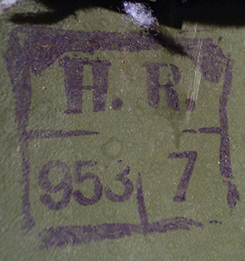 Tampon de r&eacute;ception, 1953.