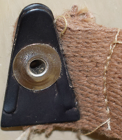 Plaque de maintien de la bande nuquière. Plaque de maintien de la bande nuquière.