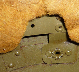 Armature peinte avec la coque.