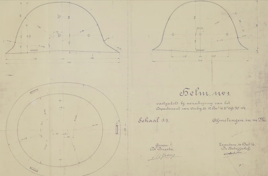Sch&eacute;ma technique casque mod&egrave;le 16