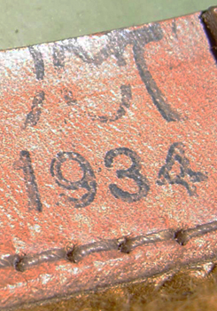 Tampon d'acceptation de 1934. Tampon d'acceptation de 1934.