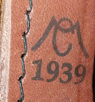 Tampon d'acceptation de 1939. Tampon d'acceptation de 1939.