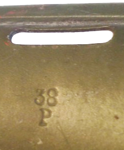 Marquage estampé, fabrication de 1938. Marquage estampé, fabrication de 1938.