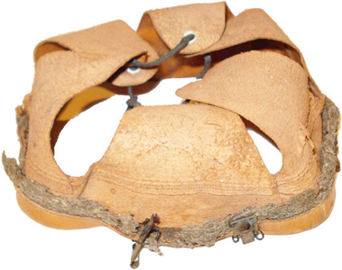 Coiffe fauve - revers. Coiffe fauve - revers.