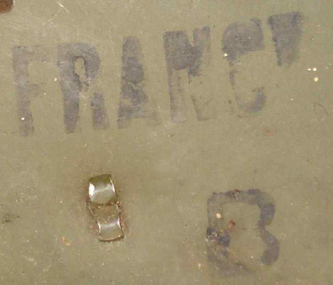 Marquage taille B et fabricant FRANCK. Marquage taille B et fabricant FRANCK.