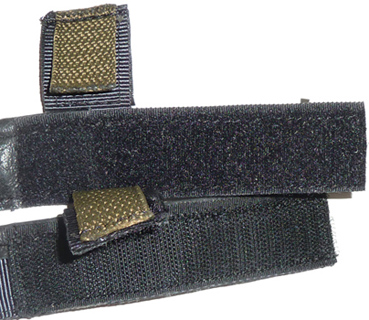 Bande velcro de réglage.