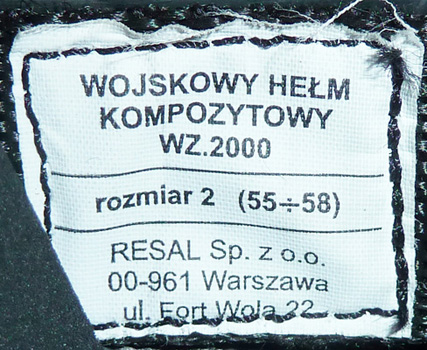 Etiquette du fabricant.